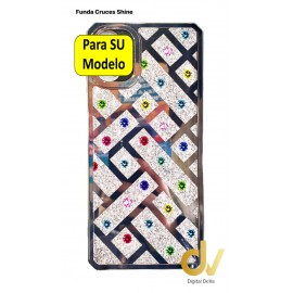 iPhone 16 Funda Cruces Shine Plata