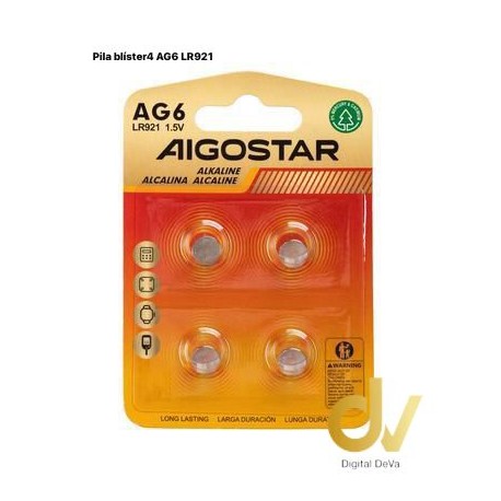 Pilas Blister 4 AG6 LR921