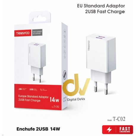 Enchufe 2USB 14W T-C02