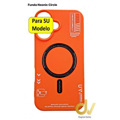 iPhone 16 Funda Neonic Circle Naranja Neón