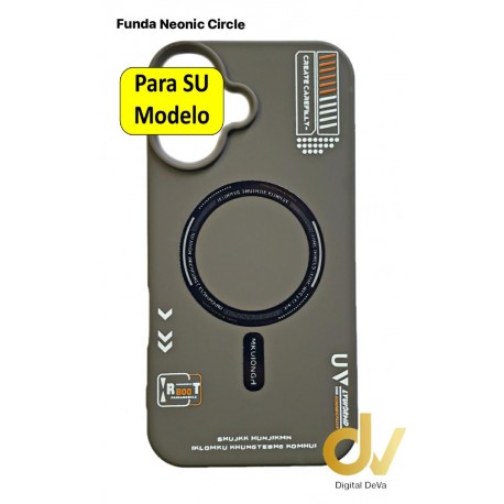 iPhone 16 Funda Neonic Circle Gris