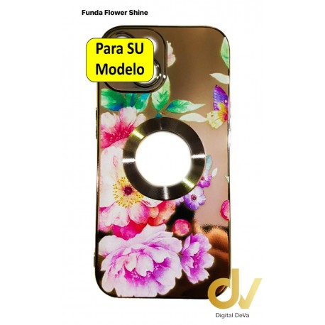 iPhone 15 Funda Flower Shine Dorado