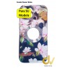 iPhone 15 Pro Funda Flower Shine Plata