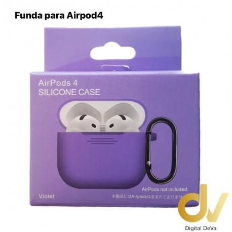 Funda Airpods 4 + Hanger Violeta