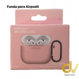 Funda Airpods 4 + Hanger Rosa