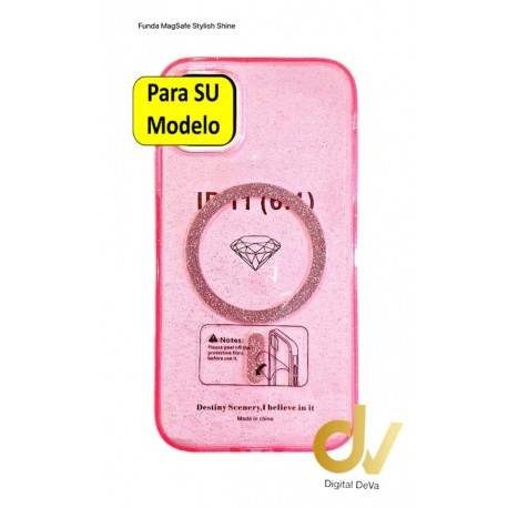 iPhone 11 Funda MagSafe Stylish Shine Rosa