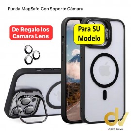 iPhone 16E Funda Magsafe Con Soporte Camara Negro