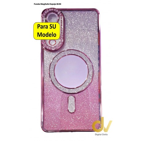 iPhone 16E Funda Magsafe Espejo Brilli Rosa