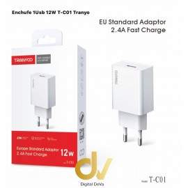 Enchufe 1Usb 12W T-C01 Tranyo UN
