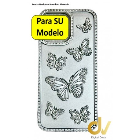 Funda iPhone 16 Mariposa Premium PLATA