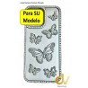 Funda iPhone 16 Mariposa Premium PLATA