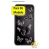 Funda iPhone 16Plus Mariposa Premium NEGRO