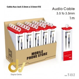 Cable Aux L-Jack 3.5mm a 3.5mm E12  un