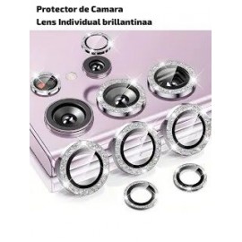 S25 Ultra 5G Samsung Protector Camara Purpurina Plata