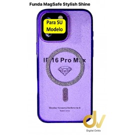iPhone 16 Pro Funda MagSafe Stylish Shine Lila