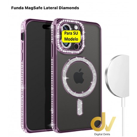iPhone 16 Pro Max Funda MagSafe Lateral Diamonds LILA