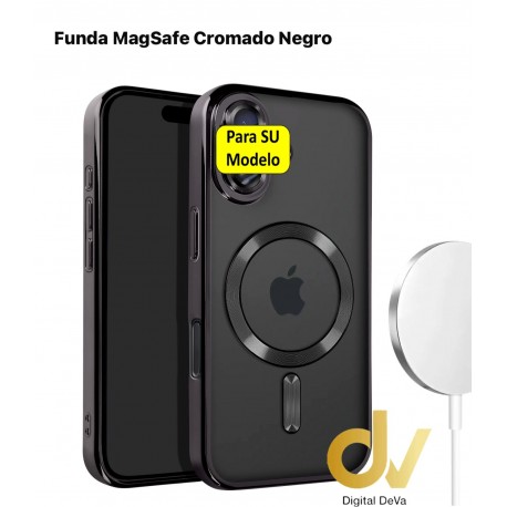 SAMSUNG S25 PLUS Funda MagSafe Cromado NEGRO