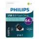 Memoria OTG Tipo-C + A Philips 64GB   un