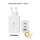 Enchufe 65W 2 Usb-C + 1 Usb-A   BLANCO