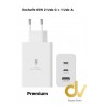 Enchufe 65W 2 Usb-C + 1 Usb-A   BLANCO