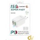 Enchufe 150W Usb 2C+4A PKG091