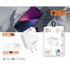 Enchufe 120W  Usb-A + Usb-C QC 5.0