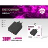 Enchufe 200W  Usb-A + Usb-C QC 5.0