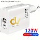 Enchufe Cargador 120W Usb: C+A