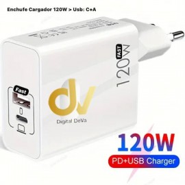 Enchufe Cargador 120W Usb: C+A