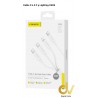 Cable 60w 2Usb-C y Lighting a Tipo-C  XS09 un