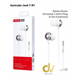 Auricular Jack 3.5mm T-R1 BLANCO