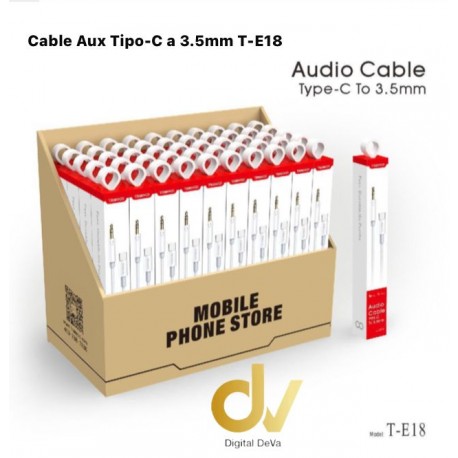 Cable Aux Tipo-C a 3.5mm T-E18