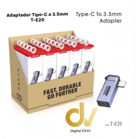 Adaptador Tipo-C a Aux-H 3.5mm T-E20