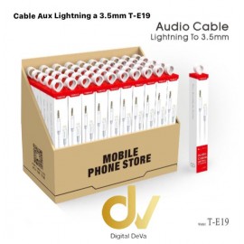 Cable Lightning a Aux-M 3.5mm T-E19