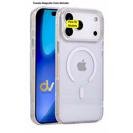 Funda iPhone 17 Pro Magsafe HARD Cam Metalic Plateado