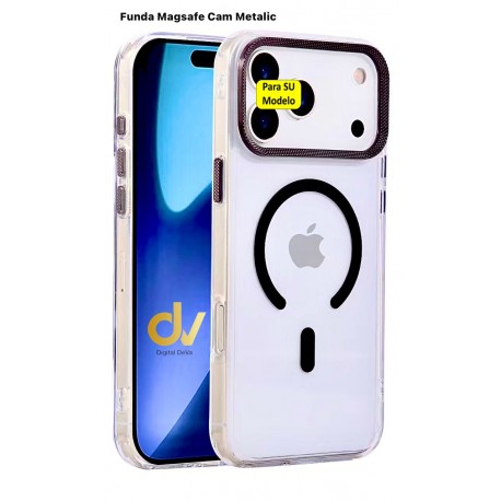 Funda iPhone 17 Air Magsafe HARD Cam Metalic NEGRO