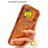 Funda iPhone 17 Air MagSafe Lateral Diamonds Naranja