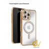 Funda SAMSUNG A07 MagSafe Lateral Diamonds DORADO