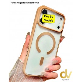 Funda iPhone 15 PRO MAX MagSafe Bumper BROWN