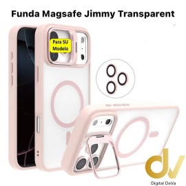 Funda iPhone 17 PRO MAX Magsafe Jimmy Transparent ROSA