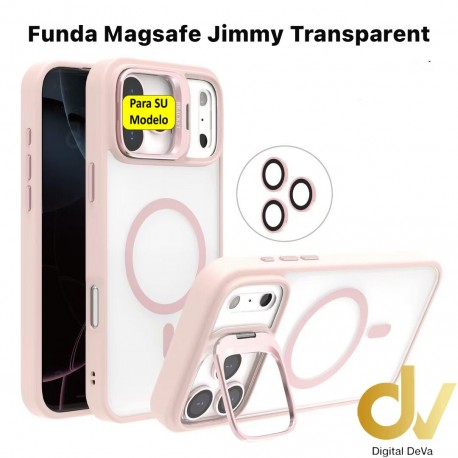 Funda iPhone 17 PRO Magsafe Jimmy Transparent ROSA