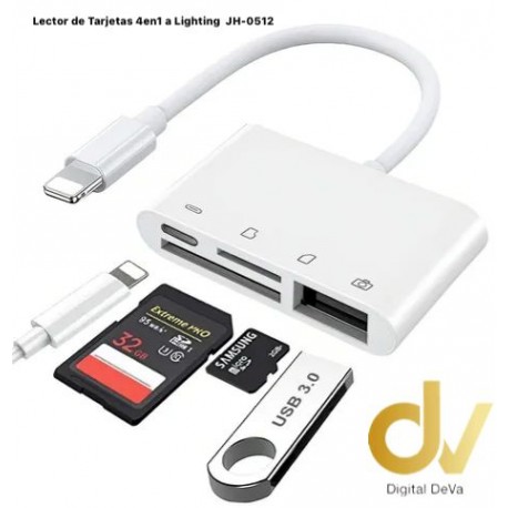 Lector de Tarjetas 4en1 a Lighting  JH-0512
