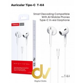 Auricular Tipo-C  T-K4  iOS & Android